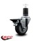 Service Caster 3.5'' Thermoplastic Rubber Swivel 1-5/8'' Expanding Stem Caster with Brake SCC-EX20S3514-TPRB-PLB-158 - alternate 4